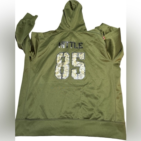 San Francisco 49ers Salute to Service hoodie sweatshirt Kittle 85 green camo SzL - Picture 3 of 10